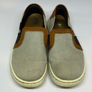 Ariat Gray and Brown Loafers Slip-On Shoes